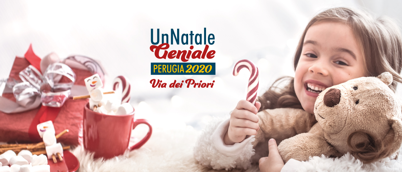 Bambina Natale Un Natale Geniale. Via Dei Priori. Perugia 2020